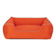 Pet Comfort Alpha Köpek Yatağı Turuncu w Beyaz Biye L 105x85cm