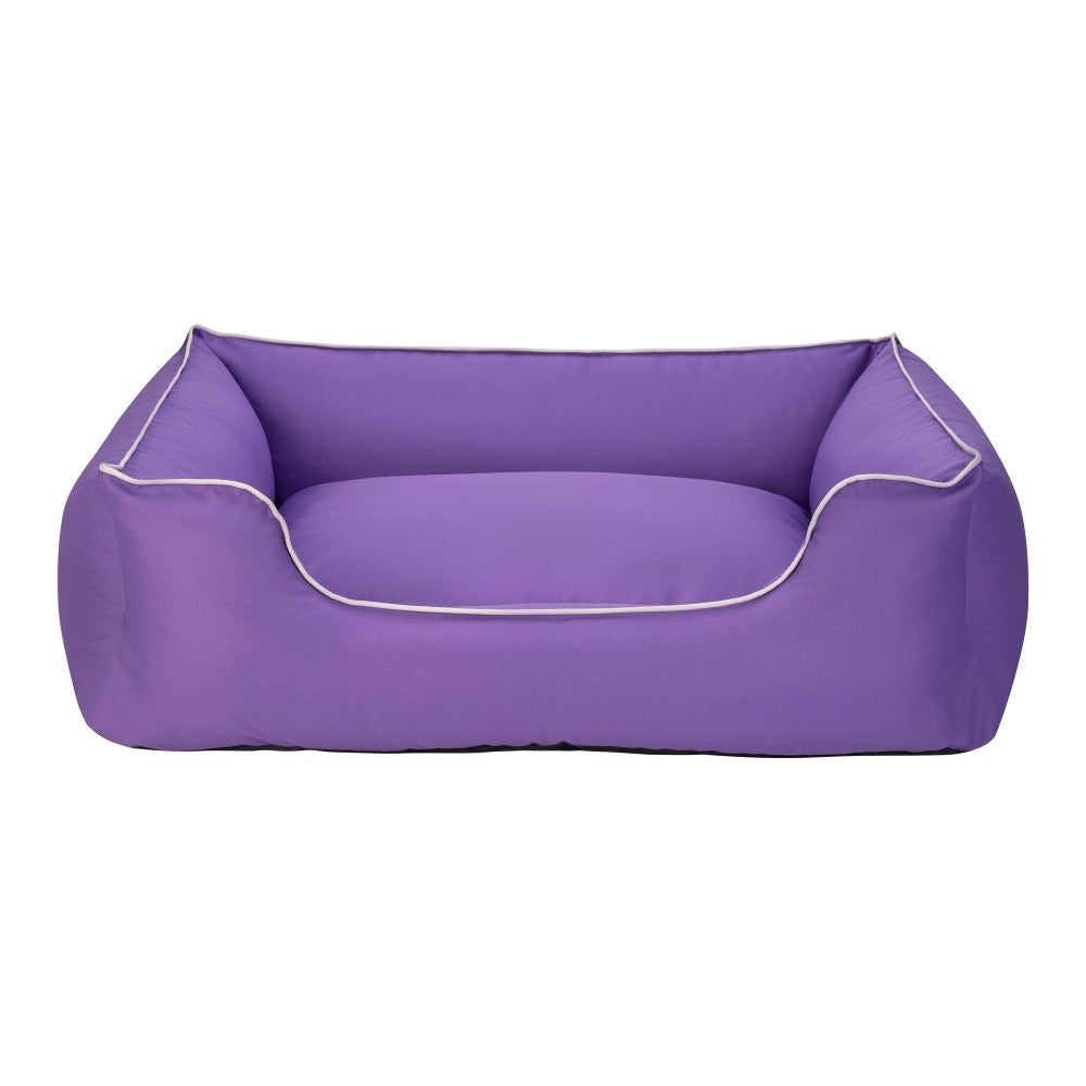 Pet Comfort Alpha Köpek Yatağı Mor w Beyaz Biye M 80x65cm