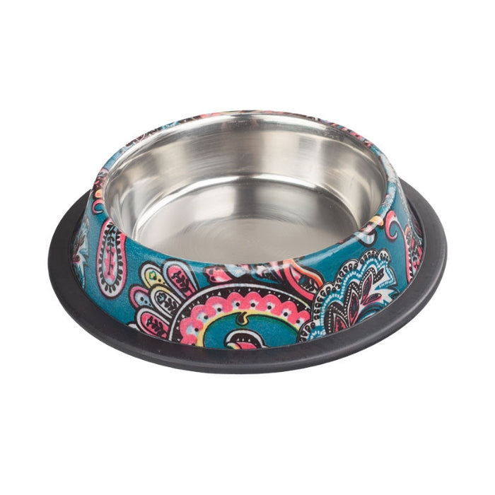 Oripet Asr 64 Oz Hint Desenli Yeşil Mama ve Su Kabı