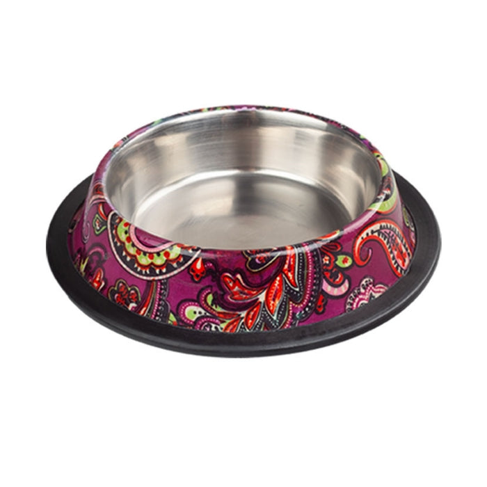 Oripet Asr 96 Oz Hint Desenli Kırmızı Mama ve Su Kabı