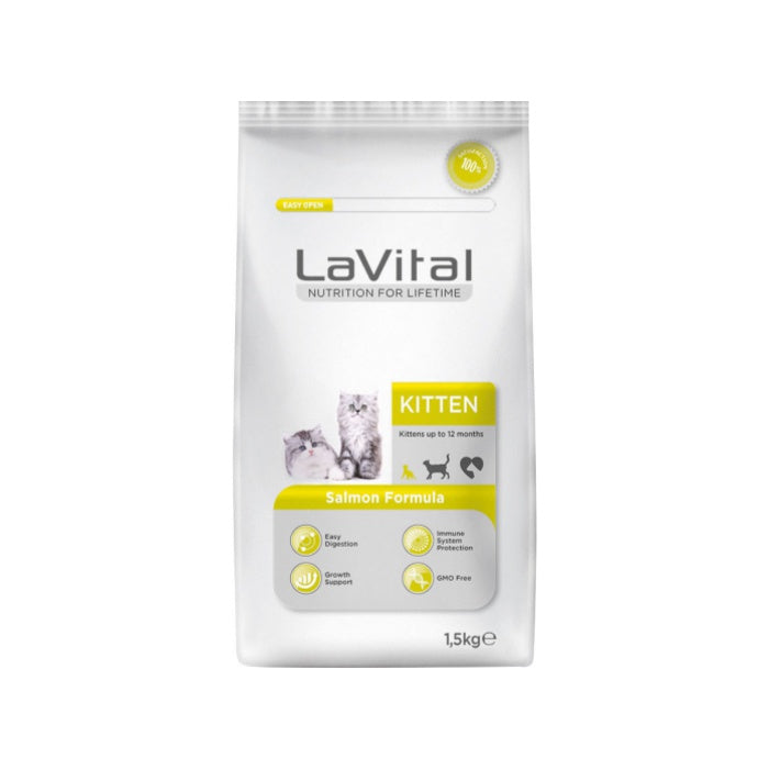 Lavital Kitten Somon Balıklı 1.5 Kg Yavru Kuru Kedi Maması
