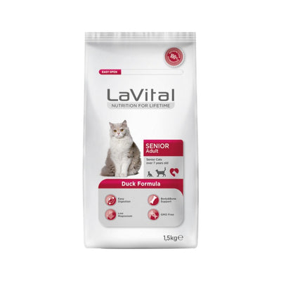 Lavital Ördekli Senior +7 1.5 Kg Yetişkin Kuru Kedi Maması