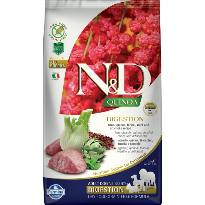 N&D Kinoa Digestion Kuzu Dog Köpek Maması 2.5 Kg
