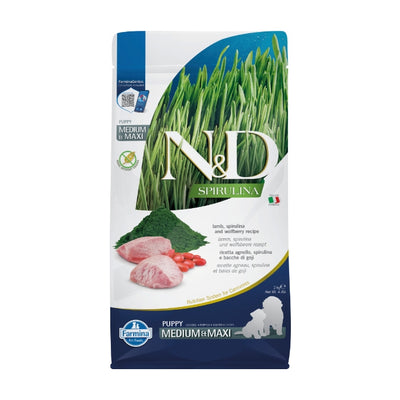 N&D Spirulina Kuzu Etli 2 Kg Medium Maxi Yavru Kuru Köpek Maması