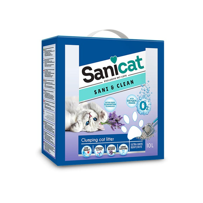 Sanicat Sani Clean Lavanta Kokulu Doğal Kedi Kumu 10L