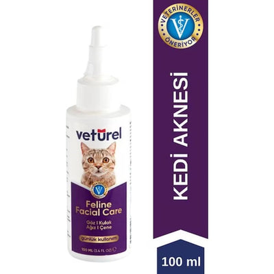 Vetürel Kedi Yüz Bakım Solüsyonu 100ml