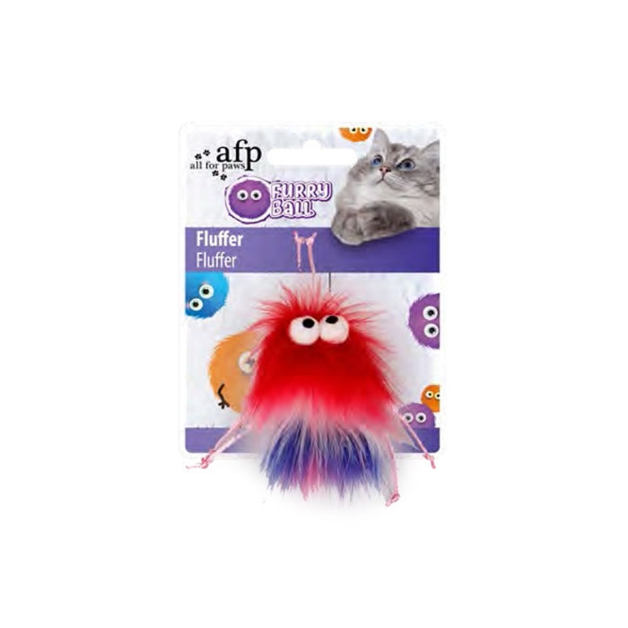 AFP Furry Ball-Fluffer Catnipli- Kırmızı 15x8x3,5cm