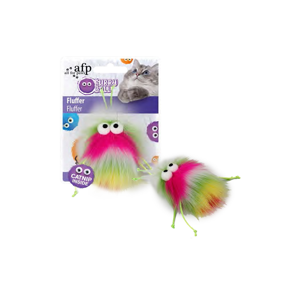 AFP Furry Ball-Fluffer Catnipli- Pembe 15x8x3,5cm