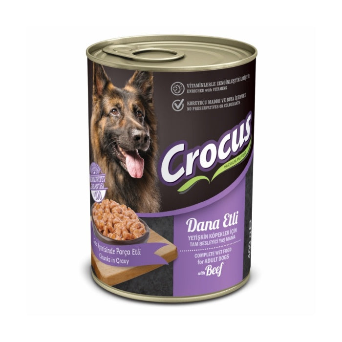 Crocus Yetişkin Köpek Dana Etli Yaş Mama 400gr