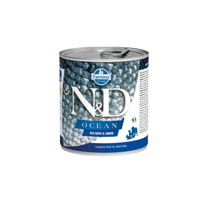 N&D Ocean Tahılsız Levrek&Mürekkep Balığı 285gr Yaş Köpek Konservesi