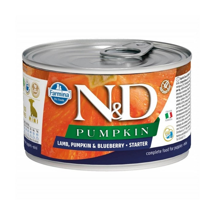 N&D Pumpkin Tahılsız Kuzu&Yaban Mersini&Balkabağı 140gr Yavru Başlangıç Yaş Maması/Konservesi