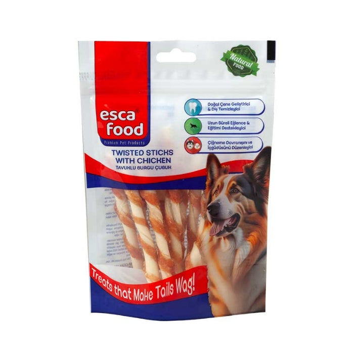 Esca Tavuklu Burgu Kemik 12cm 10'lu 70gr