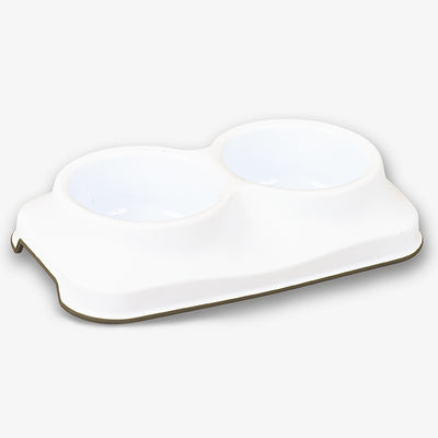 Plast'art İkili Mama Kabı (0,4 +0,4 Lt) 29,5X17,5X7 Cm