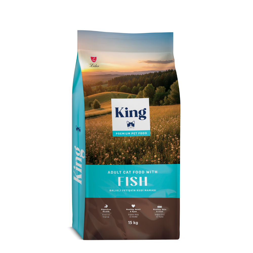 King Balıklı Yetişkin Kedi Maması 15 Kg