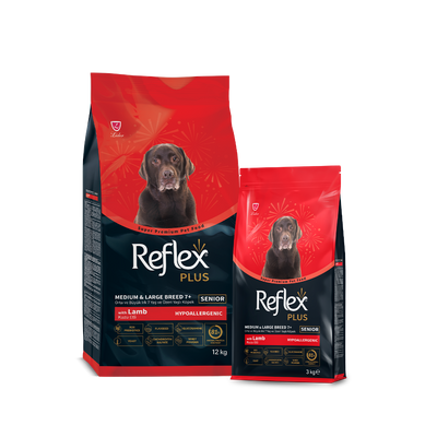 Reflex Plus Kuzulu Senior 3 Kg Medium&Large Breed Yaşlı Kuru Köpek Maması