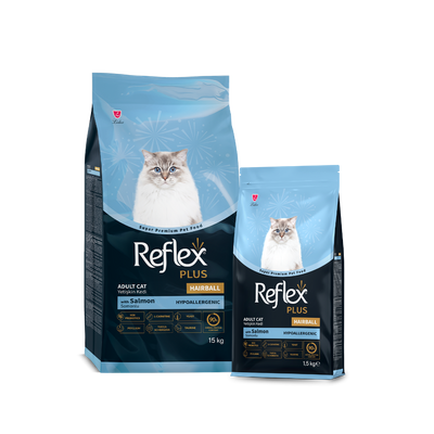 Reflex Plus Somonlu Hairball 1.5 Kg Yetişkin Kuru Kedi Maması
