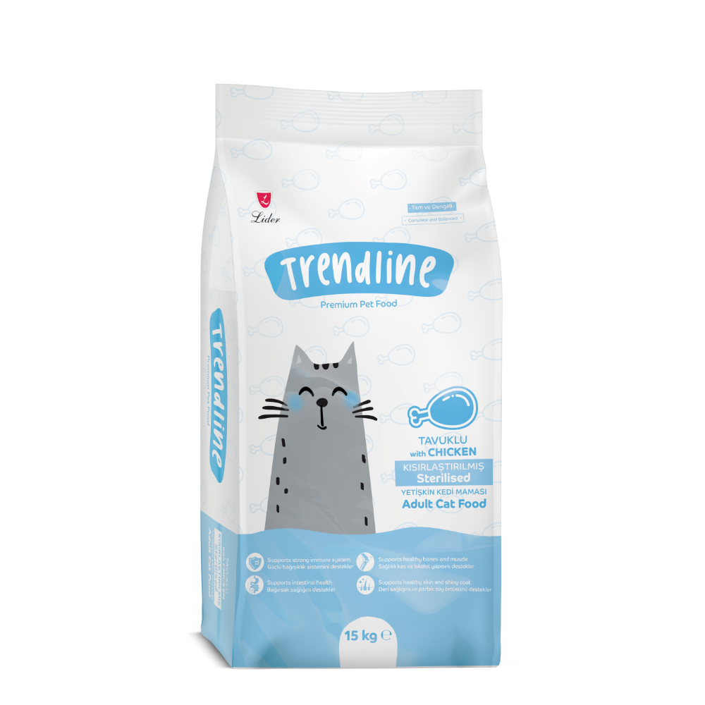 Trendline Sterilised Tavuklu 15 Kg Kısırlaştırılmış Kuru Maması