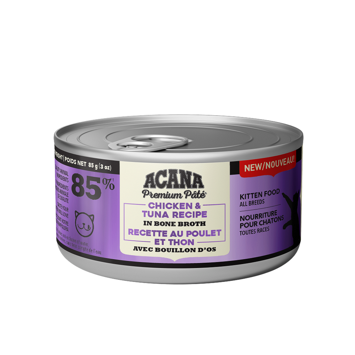 Acana Premium Pate (Ezme) Tavuklu ve Balıklı Yavru Kedi Konservesi 85gr