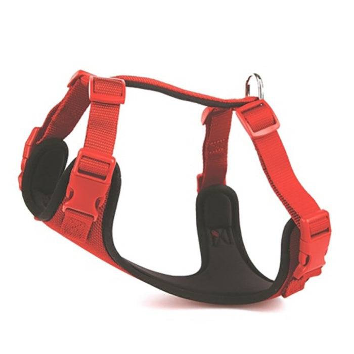Doggie Havalı Dokuma Göğüs Tasması Kırmızı 2X55-65Cm