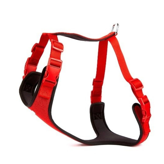 Doggie Havalı Dokuma Göğüs Tasması Kırmızı 1,5X40-50Cm