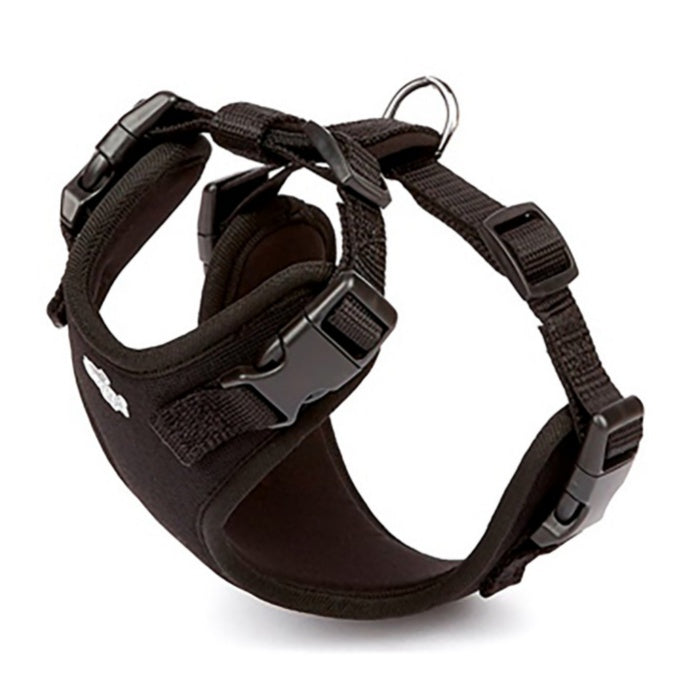 Doggie Havalı Dokuma Göğüs Tasması Siyah 1,5X35-45Cm