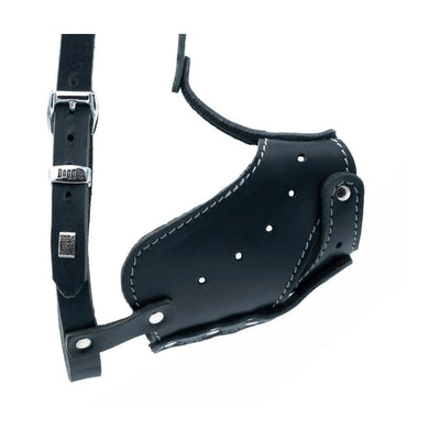 Doggie Uzun Burun Koruma Deri Ağızlık Siyah 1,5X50-55Cm