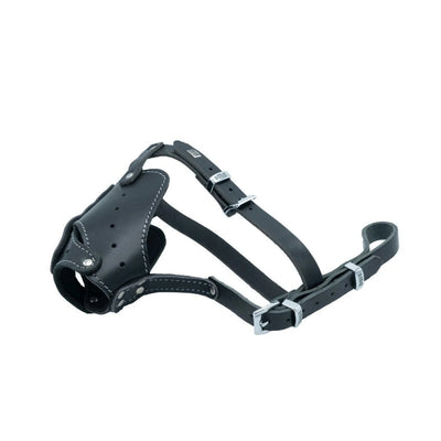 Doggie Uzun Burun Koruma Deri Ağızlık Siyah 1,5X50-55Cm