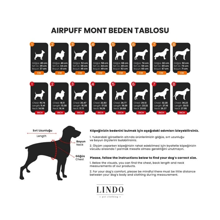 Lindo Air Puff Green Apple Köpek Montu Beden :8