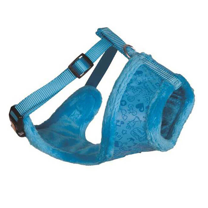 Karlie Kürklü Göğüs Tasması Small 32-42cm Mavi