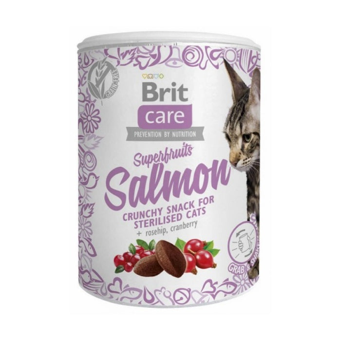 Brit Care Somonlu ve Kızılcıklı Kıtır Kısırlaştırılmış Kedi Ödül Maması 100gr