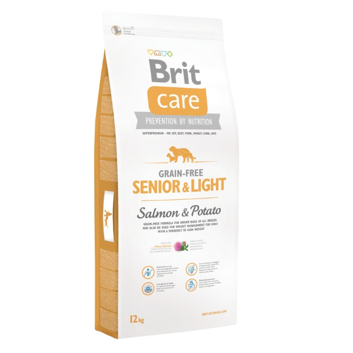 Brit Care Light Tahılsız Somonlu Patatesli Yaşlı Köpek Maması 12 Kg