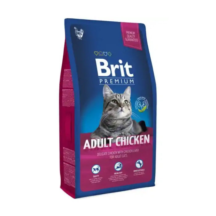 BRIT PREMIUM CAT ADULT CHICKEN RICE 8 KG