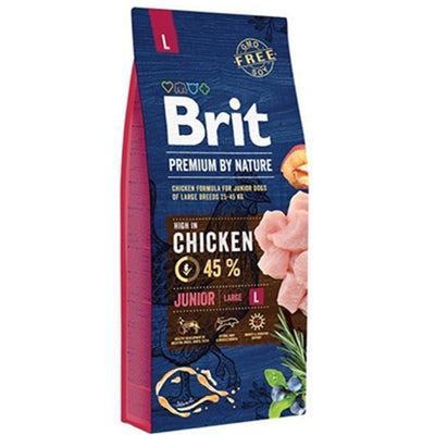 BRIT PREMIUM BY NATURE JUNIOR L CHICKEN RICE 15 KG