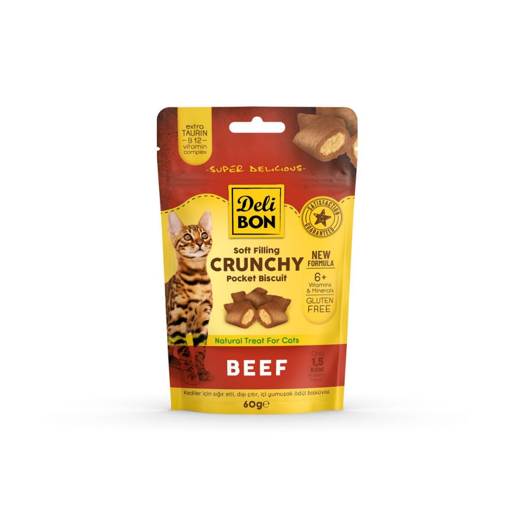 Delibon Bisküvi Kedi Ödül Maması Sığır Etli 60gr