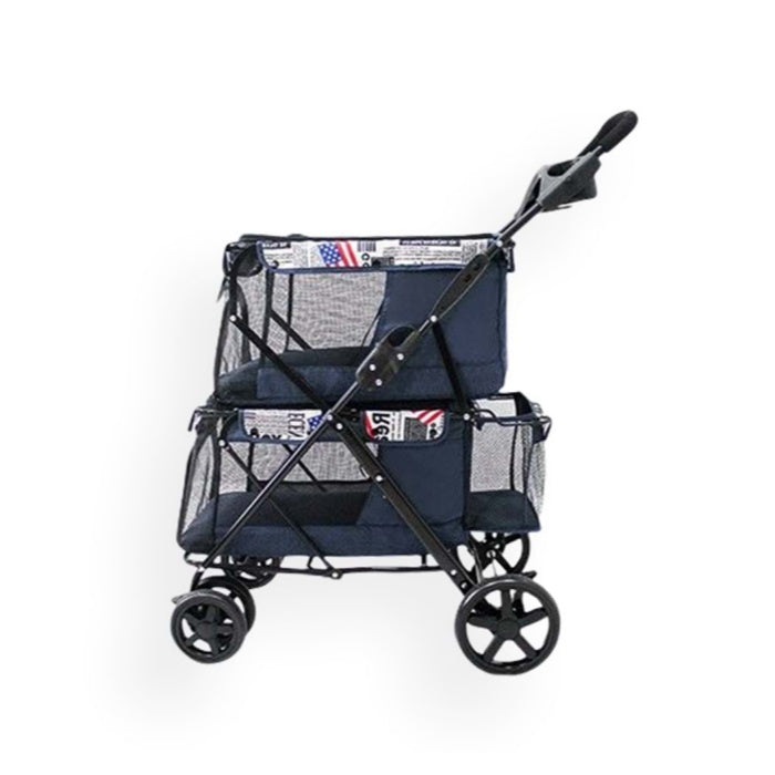 Zampa Twins Kedi & Köpek Arabası Mavi, 51x85x100cm