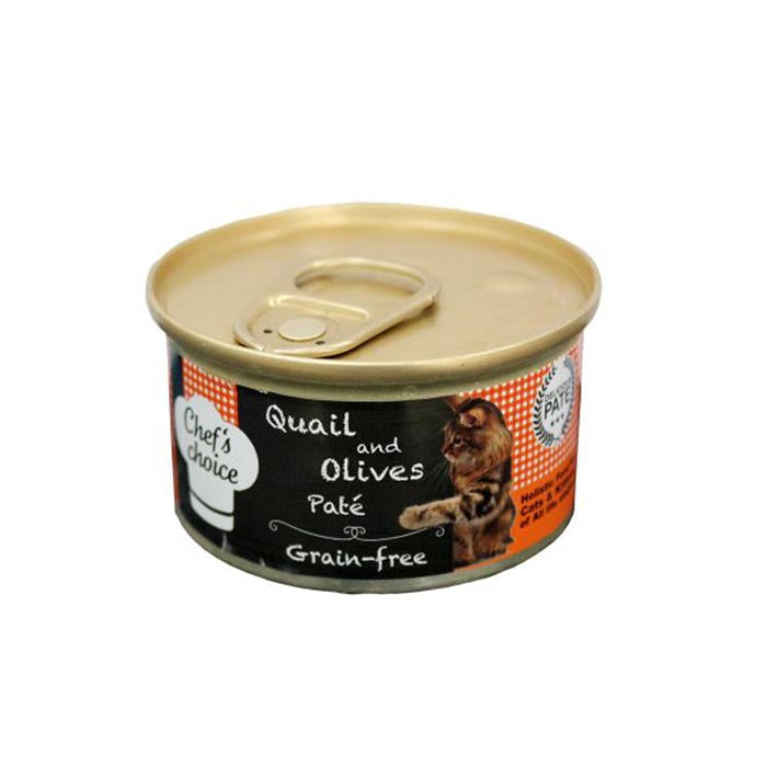 Chef'S Choice Bıldırcın Ve Zeytin Ezmeli Tahılsız Kedi Konservesi 85gr