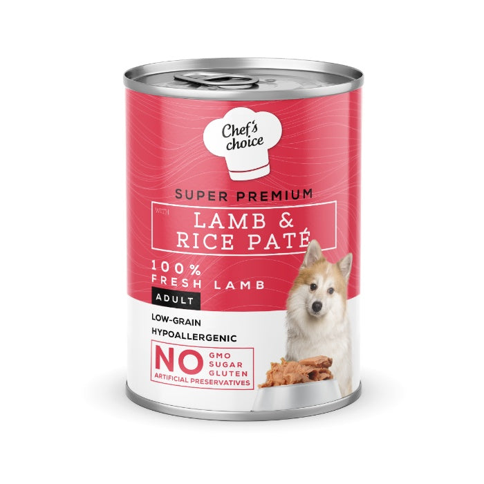 Chefs Choice Pate Lamb&Rice Kuzu Pirinçli Köpek Yaş Maması 400 Gr