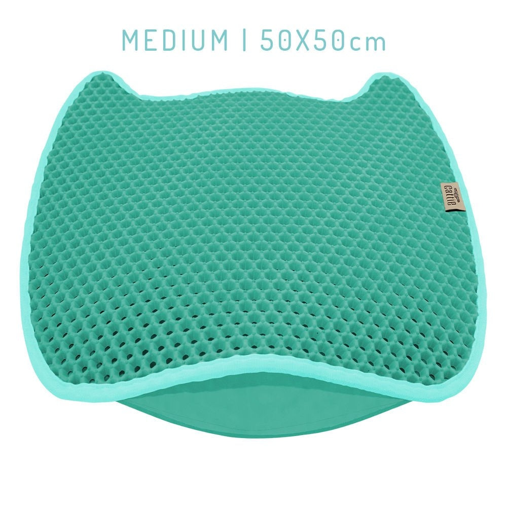 Cattie Kedi Model Kum Toplayıcı Fonksiyonel Kedi Paspası Turkuaz 50X50Cm