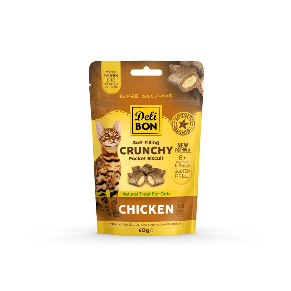 Delibon Bisküvi Kedi Ödül Maması Tavuklu 60gr