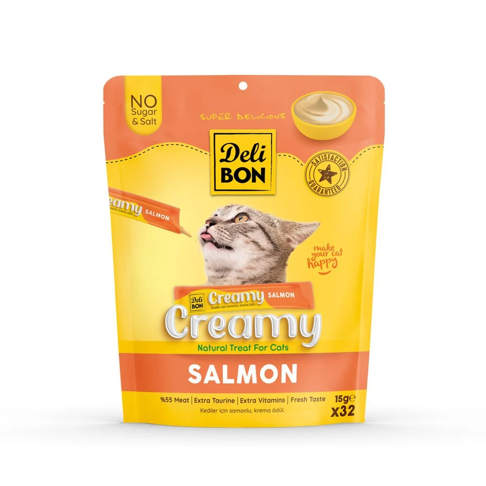 Delibon Creamy Ödül Maması Somonlu 15Gr 32Li Paket