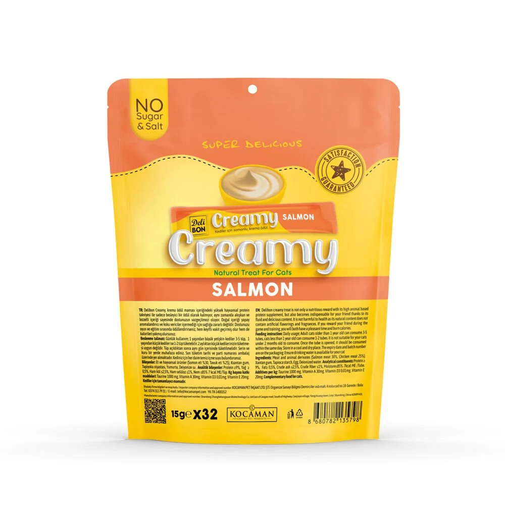 Delibon Creamy Ödül Maması Somonlu 15Gr 32Li Paket