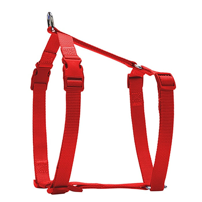 Doggie Ayarlanabilir Özellikli Dokumadan El Yapımı Köpek Göğüs Tasması M-2x50-65cm - Red
