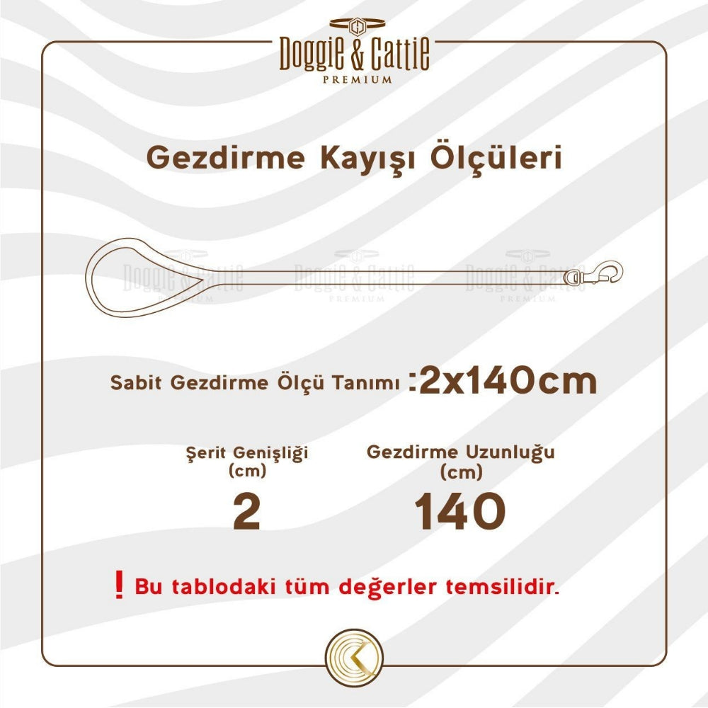 Doggie Dokuma Çift Köpek Gezdirme Aparatı Haki 2X70-70Cm