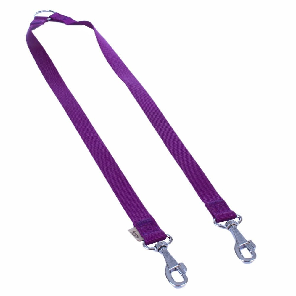Doggie Dokuma Çift Köpek Gezdirme Aparatı Mor 2X70-70Cm
