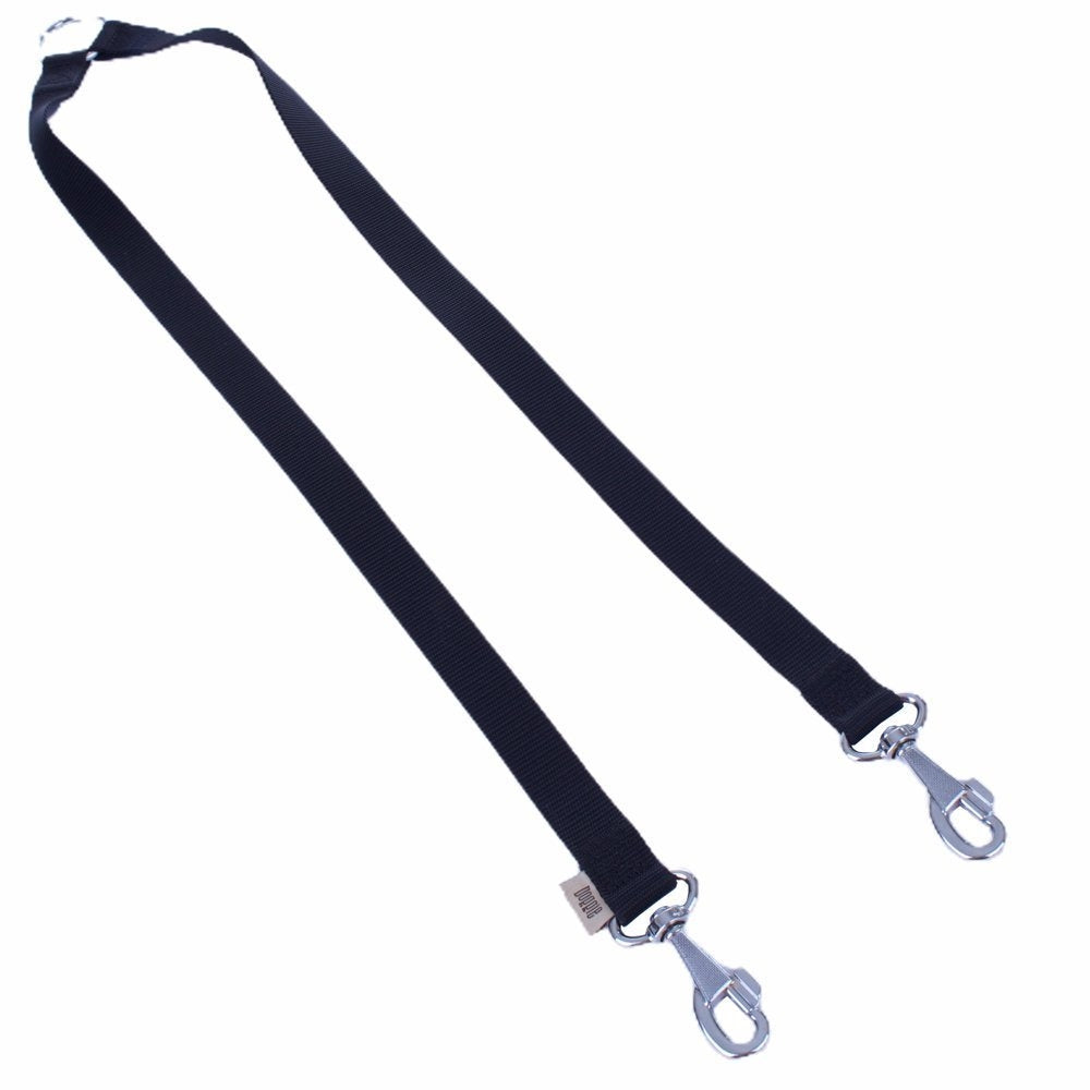 Doggie Dokuma Çift Köpek Gezdirme Aparatı Siyah 2,5X70-70Cm