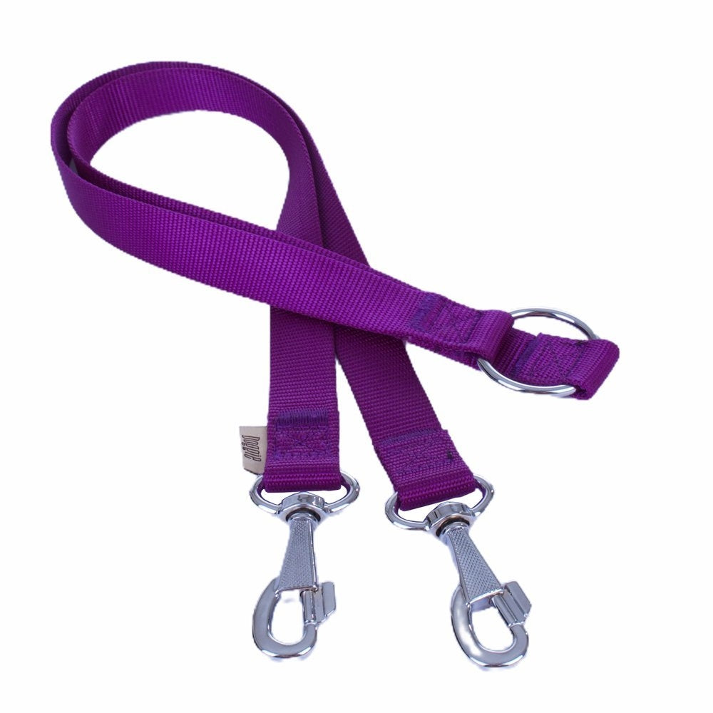 Doggie Dokuma Çift Köpek Gezdirme Aparatı Mor 2,5X70-70Cm
