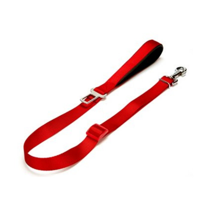 Doggie Dokuma Emniyet Kemerli Gezdirme Aparatı Kırmızı 2,5X80-120Cm
