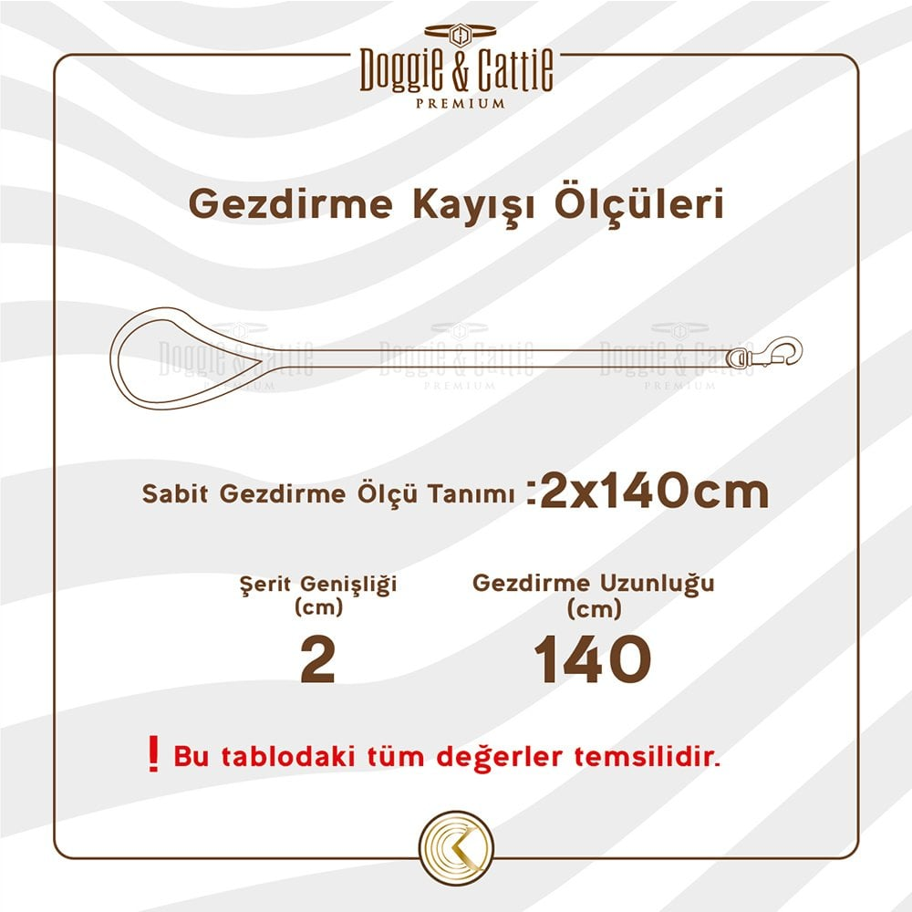 Doggie Dokuma Köpek Gezdirme Kayışı 1.5x160cm (Sarı)