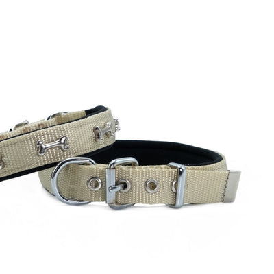 Doggie Konfor Dokuma Kemikli Boyun Tasması Haki 2X30-35Cm