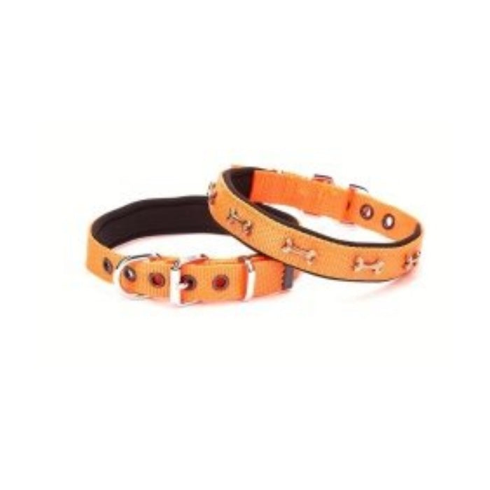 Doggie Konfor Dokuma Kemikli Boyun Tasması Turuncu 2X30-35Cm